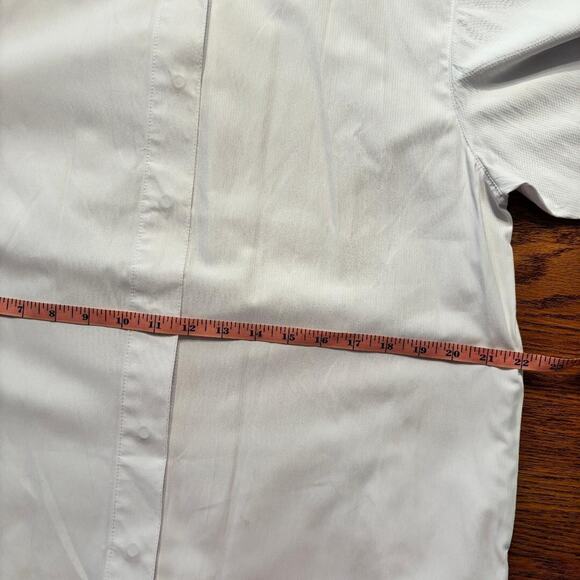 P Taylor White Long Sleeve Snap up Tunic Women's Size M Pockets Oversized - Picture 11 of 14